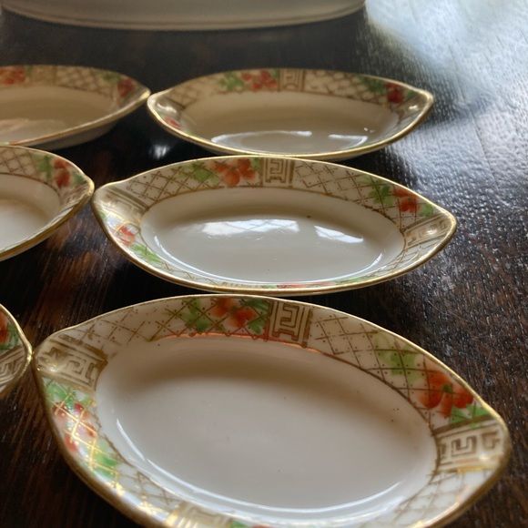 Beautiful Nippon tray with 6 sauce bowls - Picture 4 of 6
